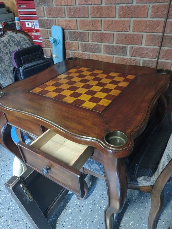Ornate Chess/Checker Table