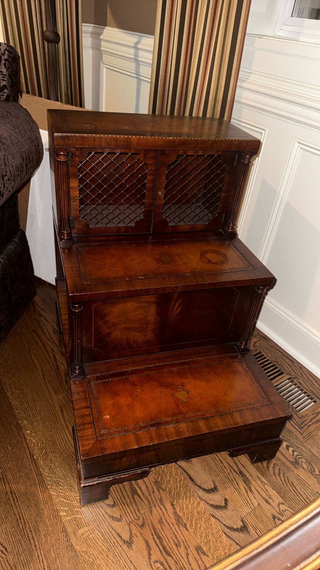 2 Antique Nightstands, End Tables Or Stairs For A High Bed