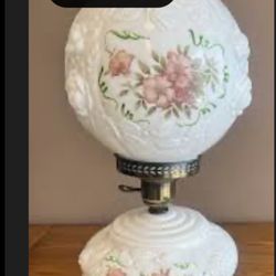 Vintage Milk GlassLamp Set 