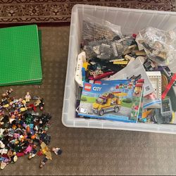 LEGOS (3 Bins, Figures, LEGO Table, Platforms)