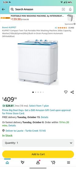 New Portable Washer