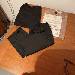 Women’s Thermal Base Layer 2-pc Set Long Slv Elastic Waist Long Pants Black XL