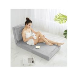Ultra Soft Suede 3 Position Convertible Lounge Flip Chair, Silver, New in Box