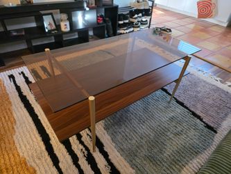 Glass coffee table