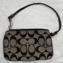 Coach "C" Corner Zip Canvas Wrislet