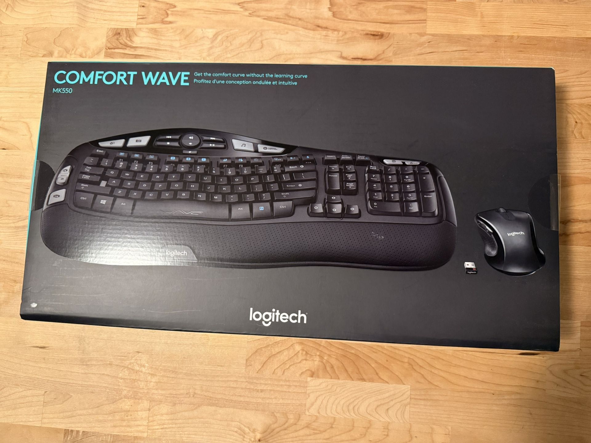 LOGITECH WIRELESS KEYBOARD MOUSE WAVE COMBO MK550