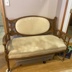 Antique Setee(Love Seat) and Side Chair -1860s $250