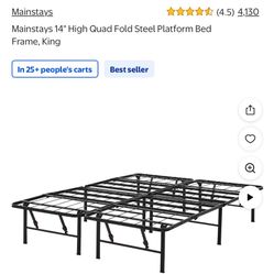 Foldable Platform King Bed Frame