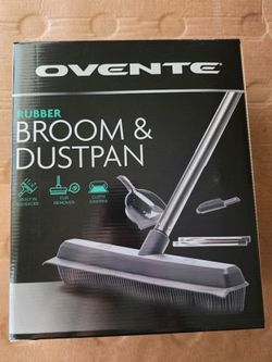 Ovente broom and dustpan