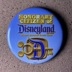 Disneyland Resort Honorary Citizen Of Disneyland Button Pin