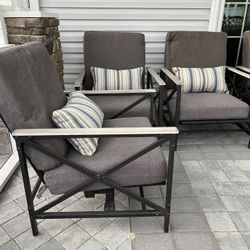 Motion Patio Chairs With Cushions (2)