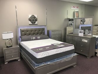 New queen led bedroom group