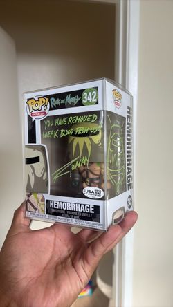 Funko Pop Rick and Morty Hemorrhage #342 Signed JSA