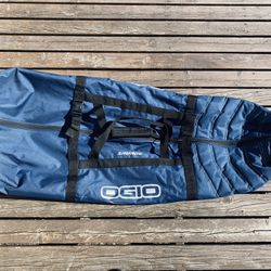 Ogio Savage Padded Zipper Golf Bag Travel Cover w/ Wheels Rolling Pre-owned Blue