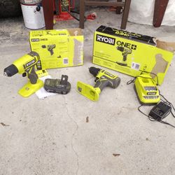 Set of RYOBI drills