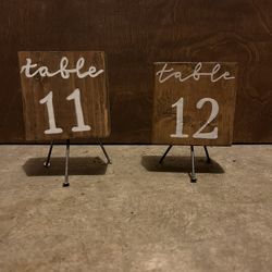 Wooden Table Numbers