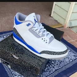 Jordan three racer blue size 10