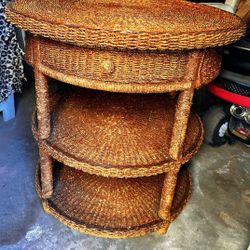 Bamboo Wicker Coffee Table 