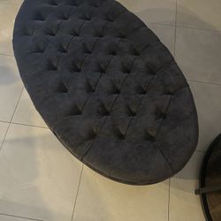 Free Charcoal Gray Ottoman 