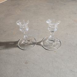 Crystal  Glass Candle Holders