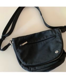 Lululemon Classic Black Messenger Bag