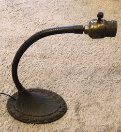 Antique Cast Iron Goose Neck Lamp