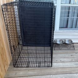 Cage & Duel Dog Bowl 