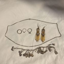 Play Jewelry Rings, Charm Bracelet, Earrings, Necklace 