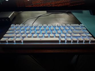 Mechanical Keyboard with Blue LED Backlight