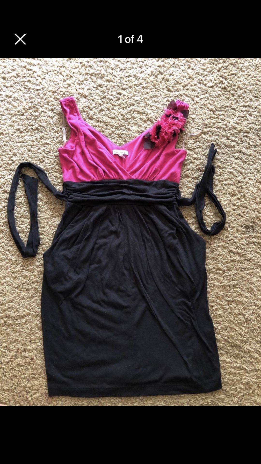 Women’s Pink And Black Dress