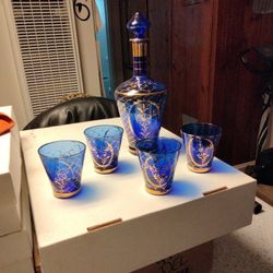Cobalt Blue Decanter 