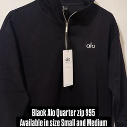 BLACK ALO QUARTER ZIP