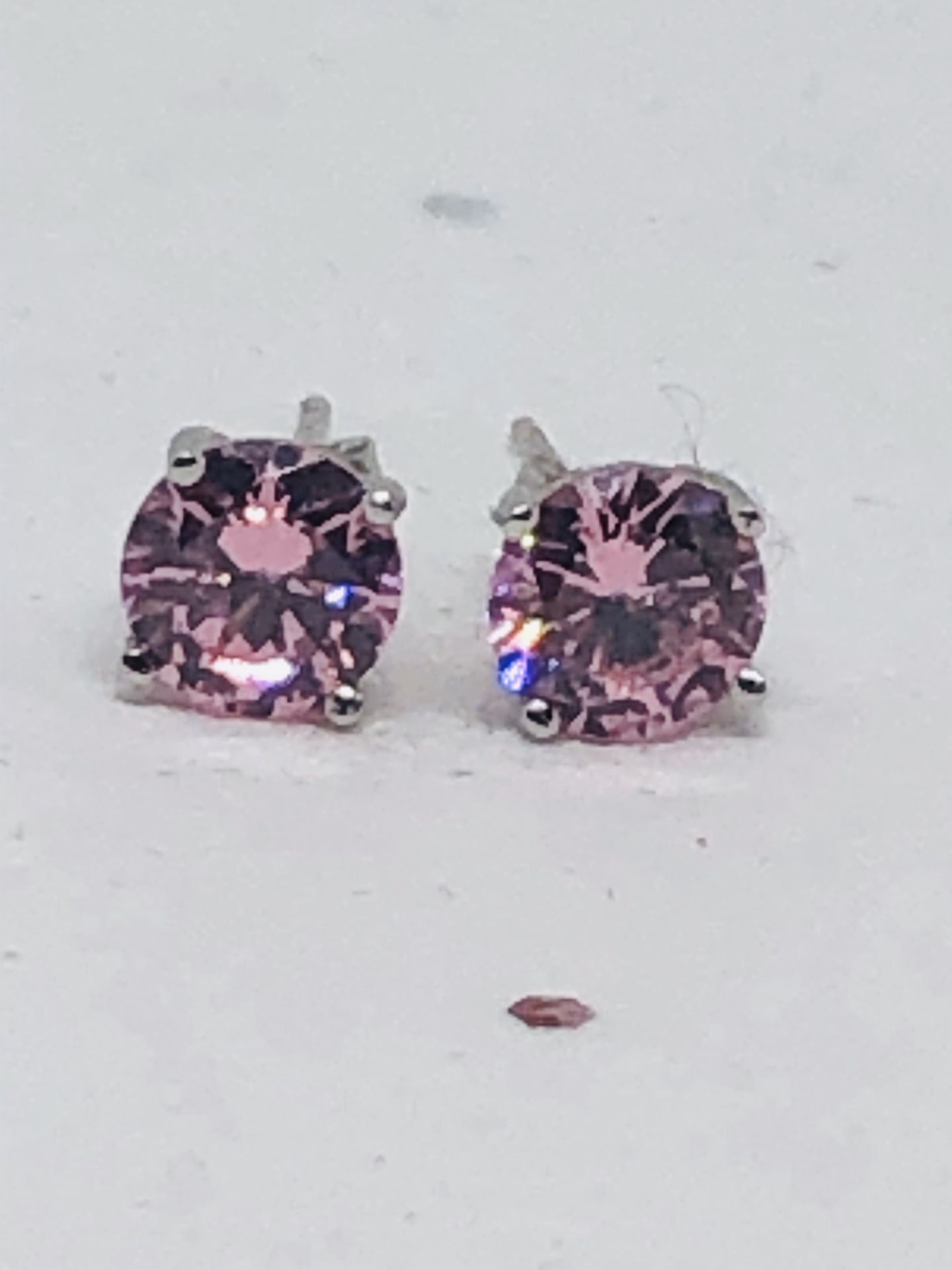 925 Pink Spinel Earrings 2 CTTW