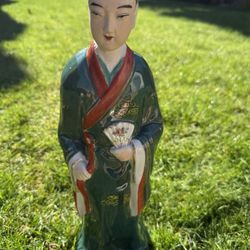 Hand-Painted Asian Ceramic figurine 