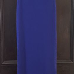 Popilush Dress Blue Knit Maxi Bodycon