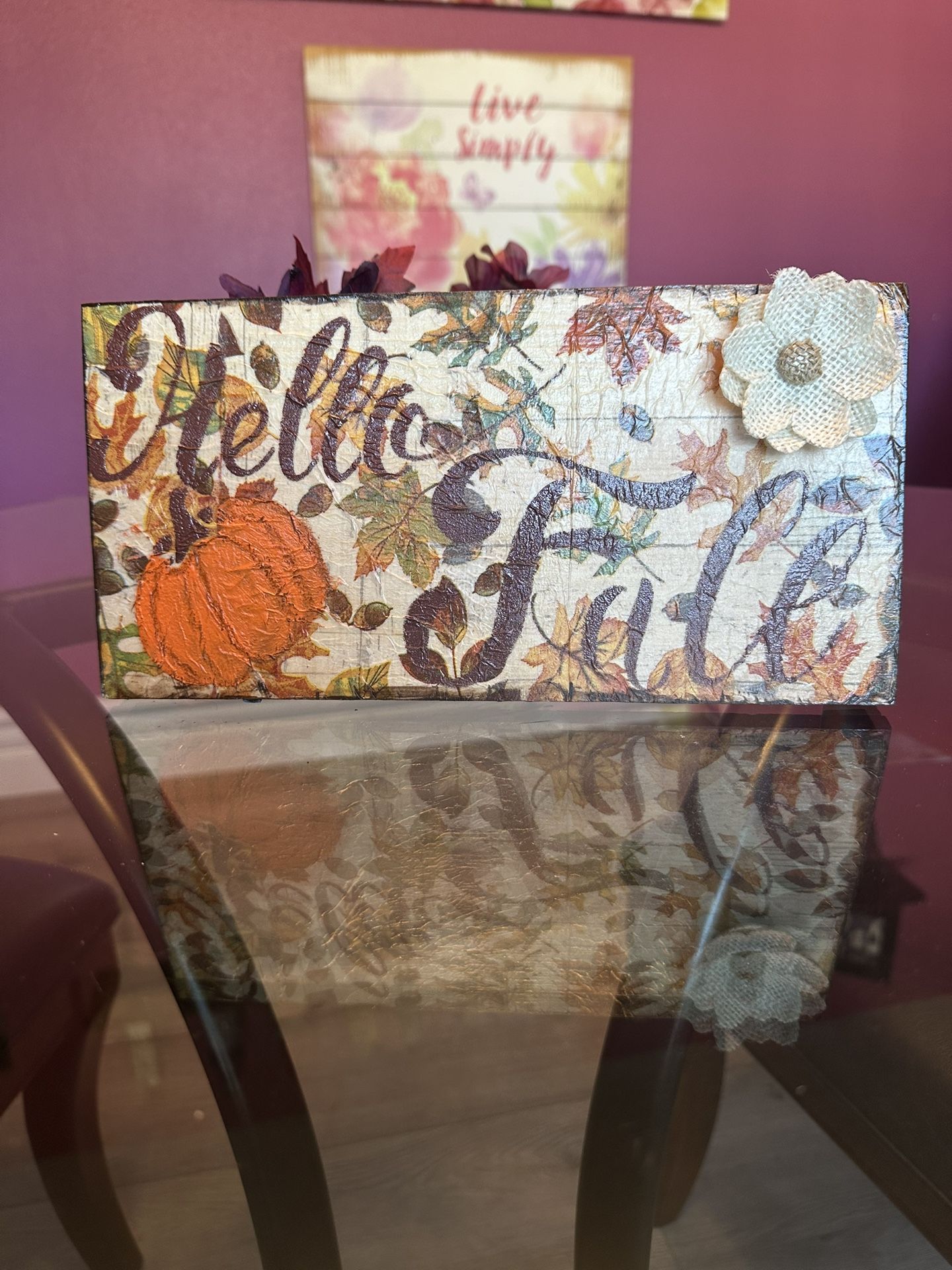 Fall Decor Wood Sign Shelf Sitter