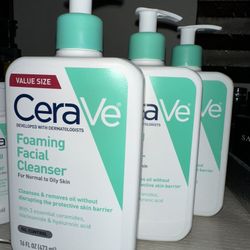 Cera Ve Foaming Facial Cleanser 3 Pack - Normal To Oily Skin 