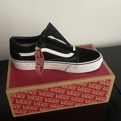 Black & White Platform Vans