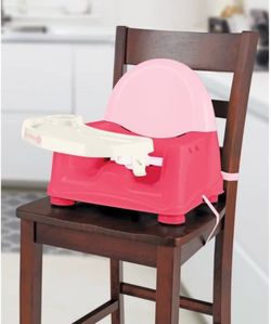 Safety 1st Easy Care Swing Tray Toddler Feeding Booster, Coral Crush