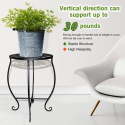 Rustproof Metal Plant Flower Pot Stand Holder Size Height 15", Diameter 10" New Condition