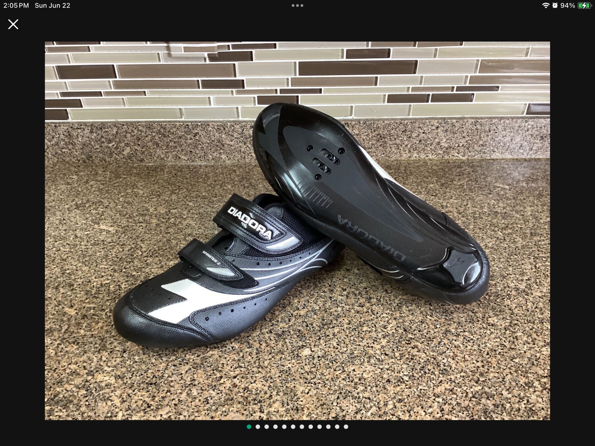 Cycle Shoes & Bicycle Bag Set-Diadora Sprinter 2.             (G))