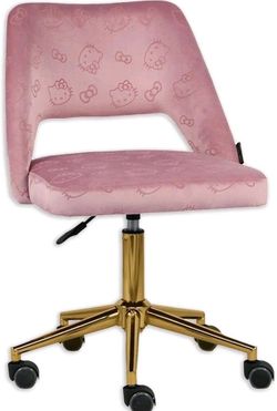 Hello Kitty vanity Velvet swivel make up room chair