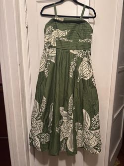 Tropical flower print dress, elegant and classy