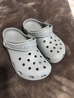 gray kids crocs
