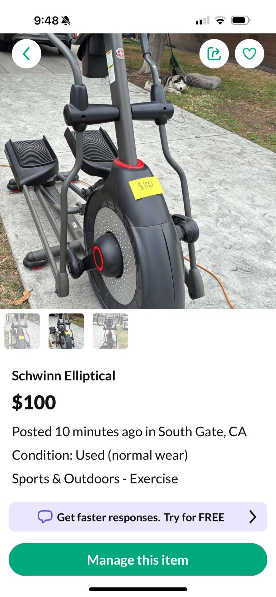 Elliptical Schwinn