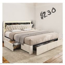 New King Upolstered Bed