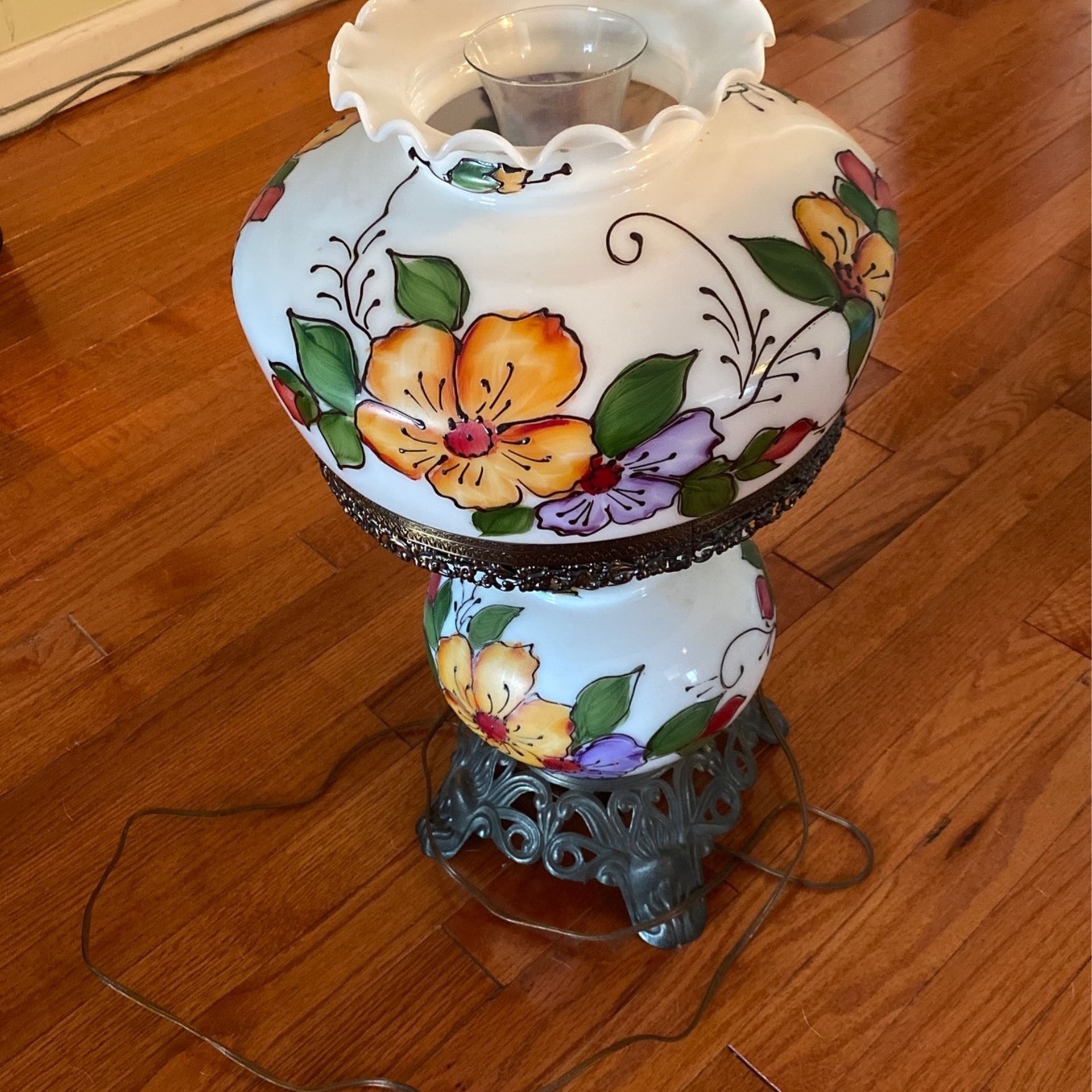 Antique Globe Hurricane Lamp