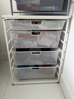 Elfa storage shelves