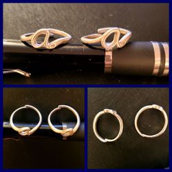 Sterling Silver 925  2 Letter A Rings