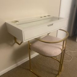 Vanity with chair